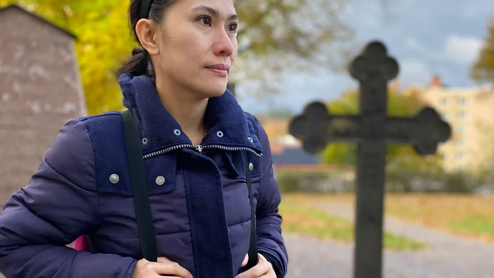 Ann Alapre är från Filippinerna. I Manila är det alltid fullt på mässorna på söndagarna. Då är det ändå fyra mässor på förmiddagen och fyra på eftermiddagen.