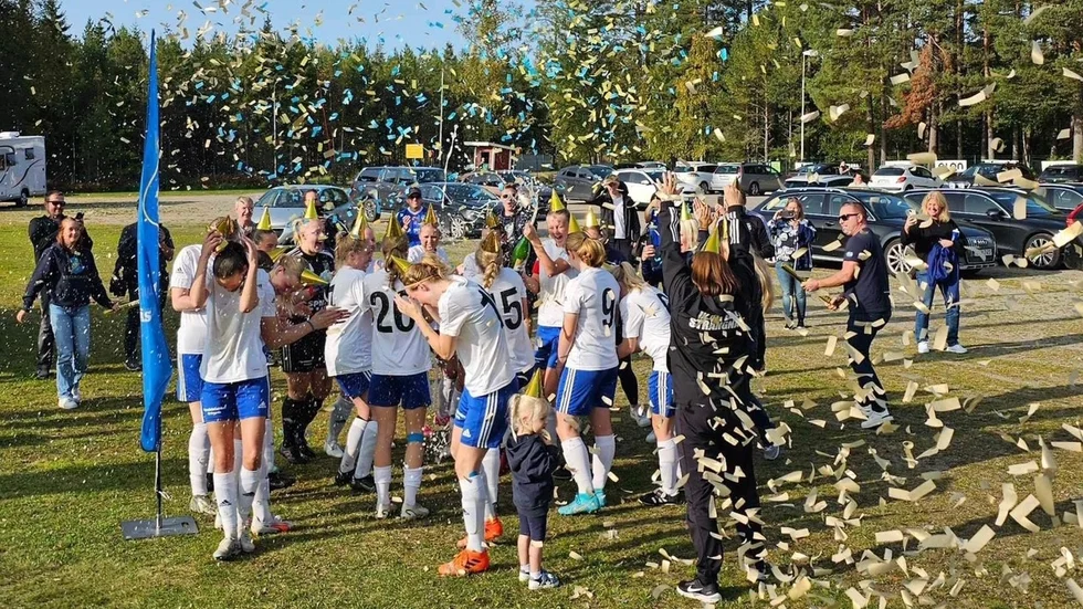 Vilt jubel bröt ut när Viljan hade säkrat division 2-biljetten.