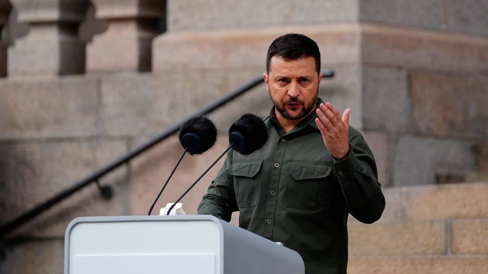 Ukrainas president Volodymyr Zelenskyj besöker Washington nästa vecka. Bild från hans besök i Köpenhamn i augusti.