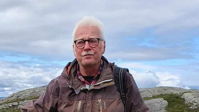 Lennart på fjällvandring i Skäckerfjällen tillsammans med familjen.