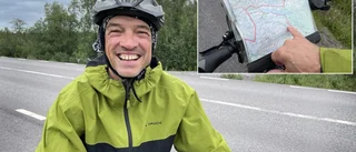 Efter två månaders cyklande – nu närmar han sig frun