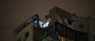 Drönare slog ned i höghus i Kiev