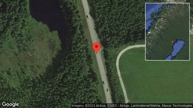 Stopp på väg 501 på grund av en singelolycka