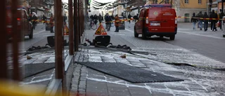 Stor vattenläcka i klädbutiken i centrum – forsade vatten