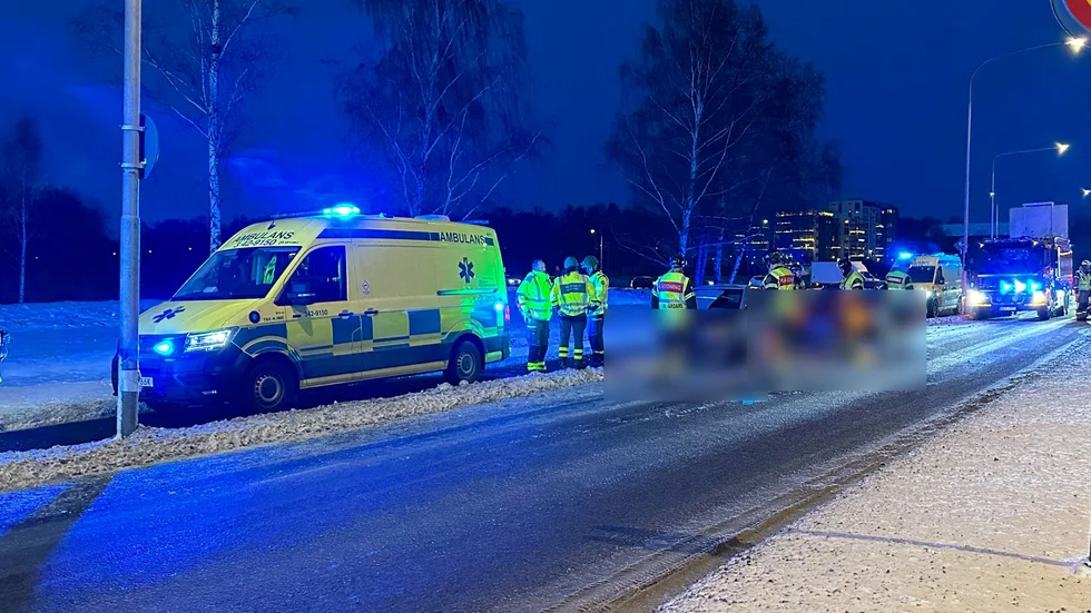 Det uppstod köer på Lindövägen efter olyckan.