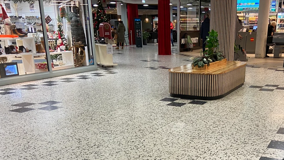 I februari gav sig den unga flickan på en ordningsvakt i Galleria Präntaren. 