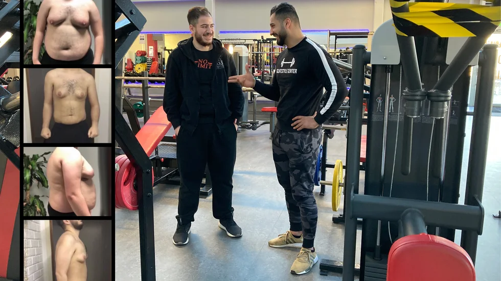 På 15 veckor har Layth Al-khamees gått ner 68 kilo. Med hjälp av kostråd och träning från Saad Saad.