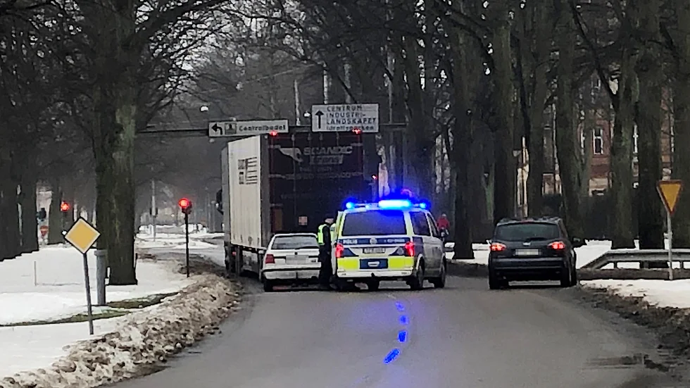 Krocken inträffade vid 14-tiden på Södra promenaden.