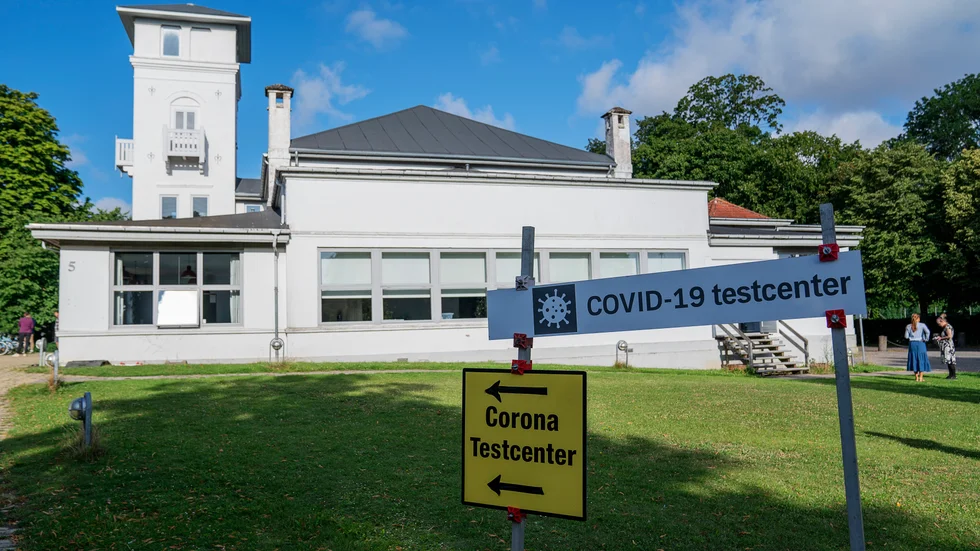 Ett testningscenter i danska Ringsted, där Danish Crowns slakteri nu bommar igen efter ett coronautbrott bland personalen. Arkivbild.
