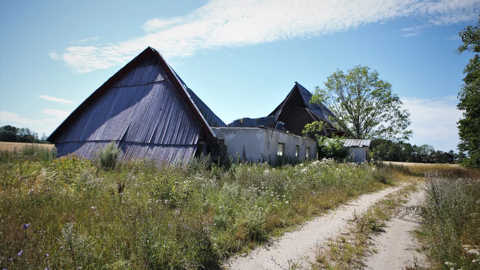 Ladugården i Ala blåste ikull under Alfridastormen i början av 2019. Nu är tvisten mellan ägarna och försäkringsbolaget avgjord.