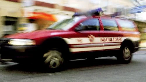 Räddningstjänsten larmades efter en olycka på en parkering vid Gripsholms slott.