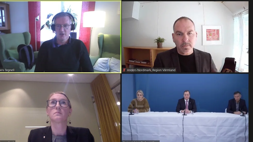 Under mötet deltog bland annat Anders Tegnell, Anders Nordmark - vaccinsamordnare Region Värmland, Emma Spaak - SKR, socialminister Lena Hallengren, statsminister Stefan Löfven, nationella vaccinsamordnaren Richard Bergström. 