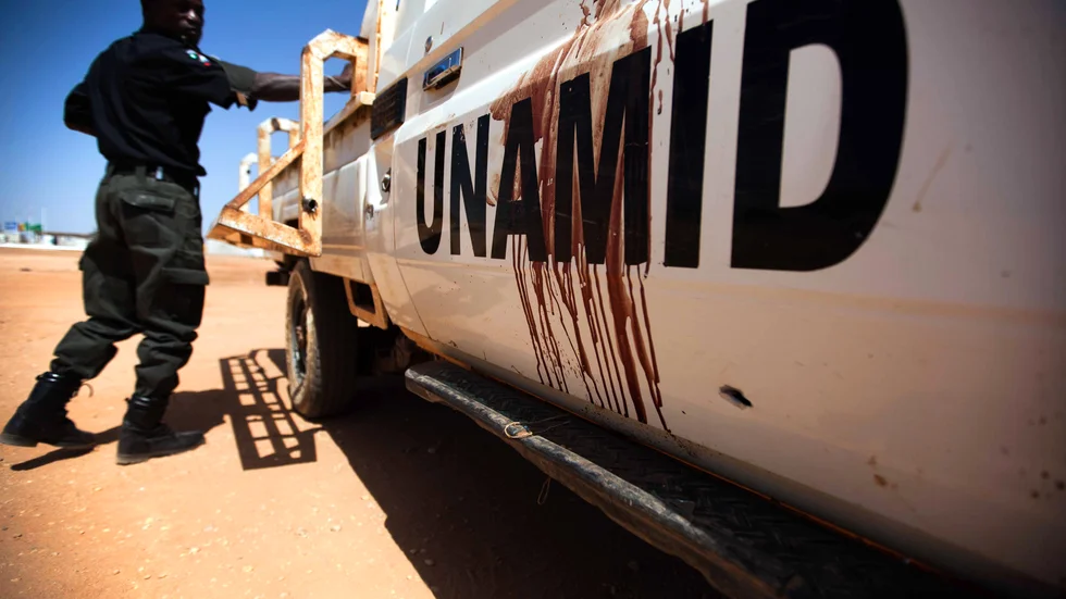 Den fredsbevarande insatsen Unamid lämnar Sudan. Arkivbild.