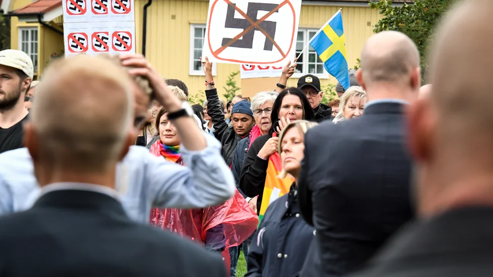 Förbjud nazistiska organisationer som Nordiska motståndsrörelsen, uppmanar fyra debattörer på SvD:s debattsida. Arkivbild.