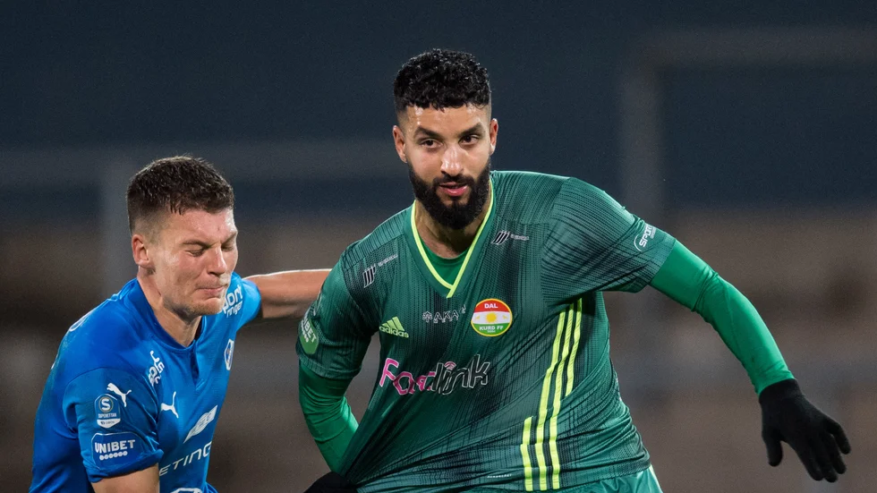 Omar Eddahri fick rött kort mot Norrby.