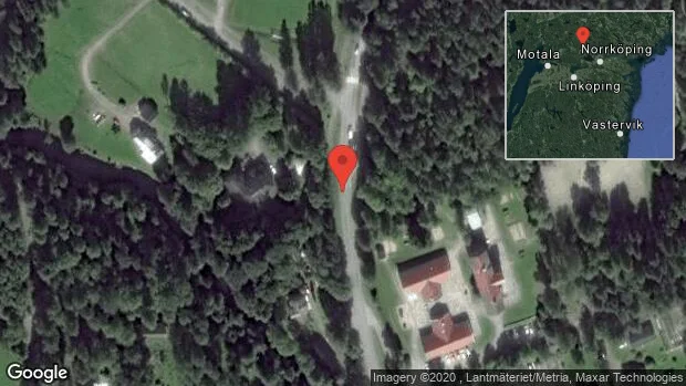 En lastbil i trafikolycka
