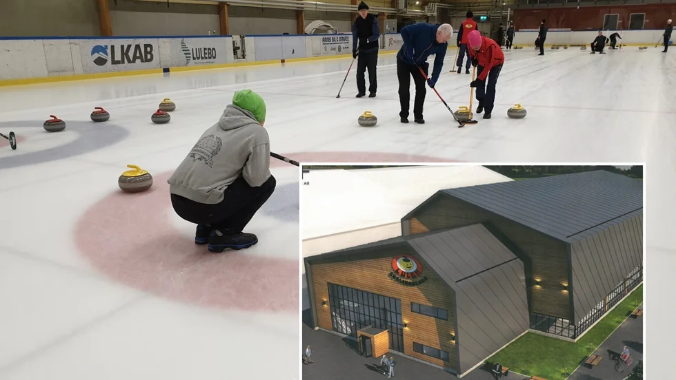En skiss på hallen som Luleå Curlingklubb drömmer om