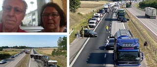 De satt fast i kön i 2,5 timmar i heta värmen