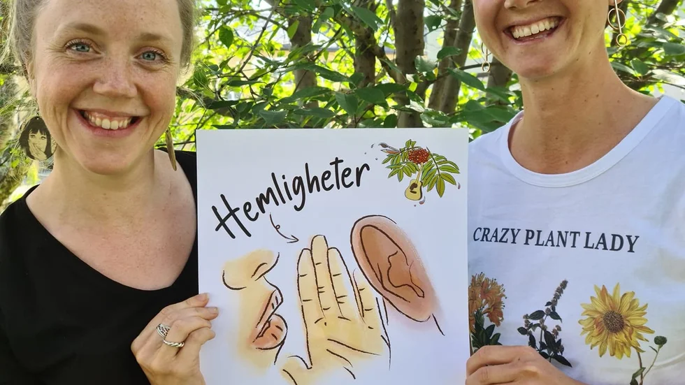 Emma Bergman och Emma Jonsson från Stadsliv i Kiruna projektleder "Hemligheter" som hålls i Kiruna mellan 27-29 augusti.