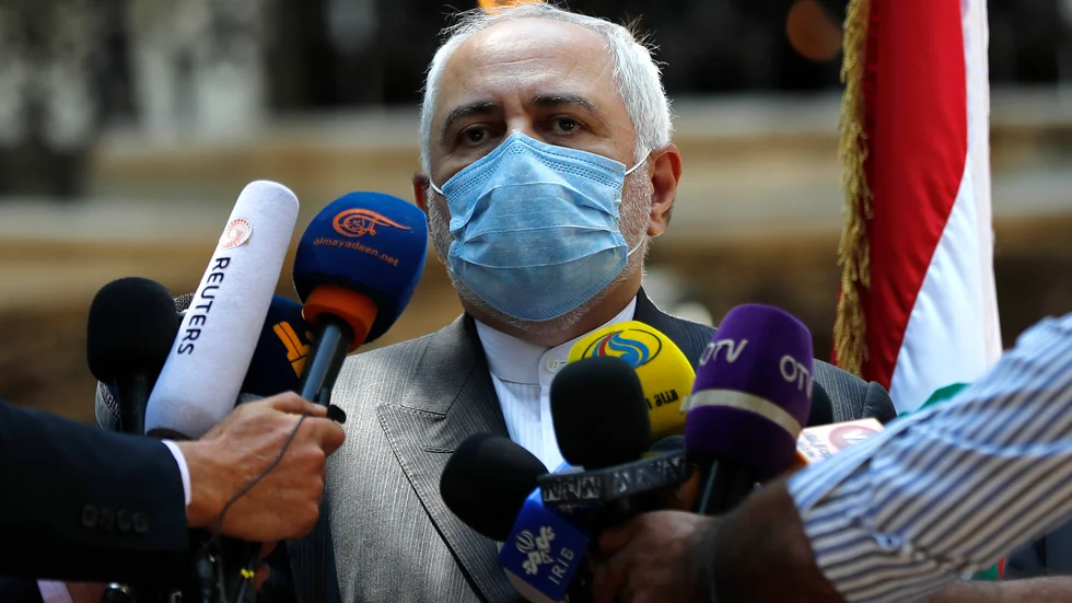 Irans utrikesminister Javad Zarif var en av de diplomater som under fredagen besökte förödelsens Beirut.