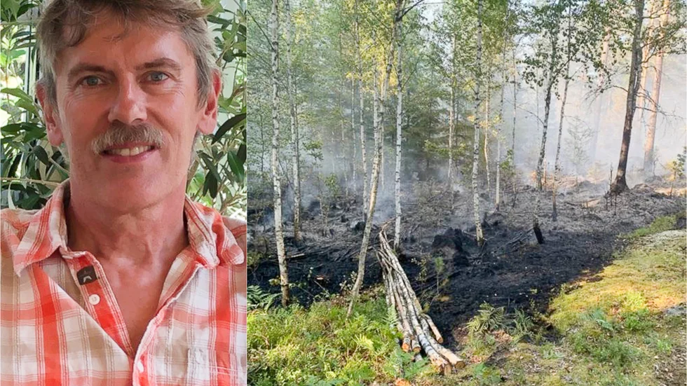 De civila insatspersonerna tog snabbt kontakt med varandra via sms när skogsbranden bröt ut. "Alla tycker att det känns jätteskönt att kunna hjälpa till. Det är ju vårt närområde", säger Bo Larsson.