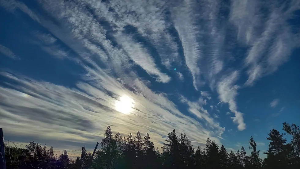 Dramatisk himmel över Boden.