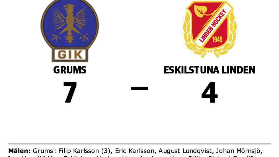 Grums vann mot Eskilstuna Linden