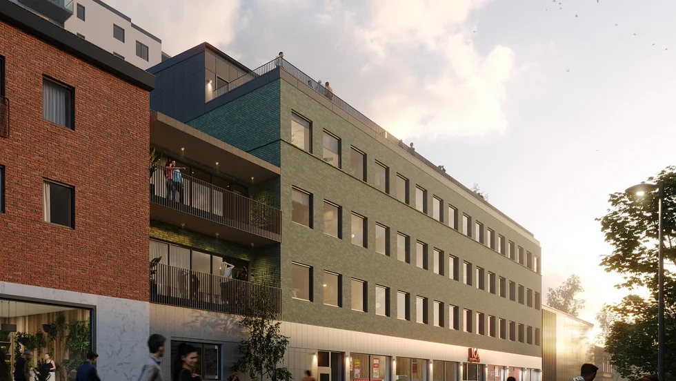 Kontorshuset byggs i fyra våningar och får kontorsytor om totalt 2 800 kvadratmeter. 