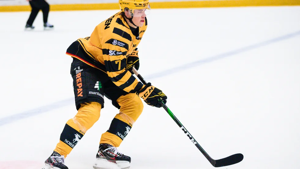 Oscar Eriksson i poängprotokollet mot SK Lejon. 
