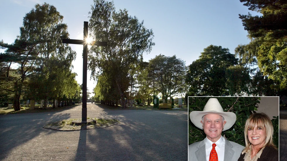 Någon gravplats har inte gått att hitta, Larry Hagmans blodsband - skådespelaren som gav girigheten ett ansikte i rollen som J.R. Ewing i 80-talsserien "Dallas" - leder ända hit till Visbys jord, kanske till Norra kyrkogården.