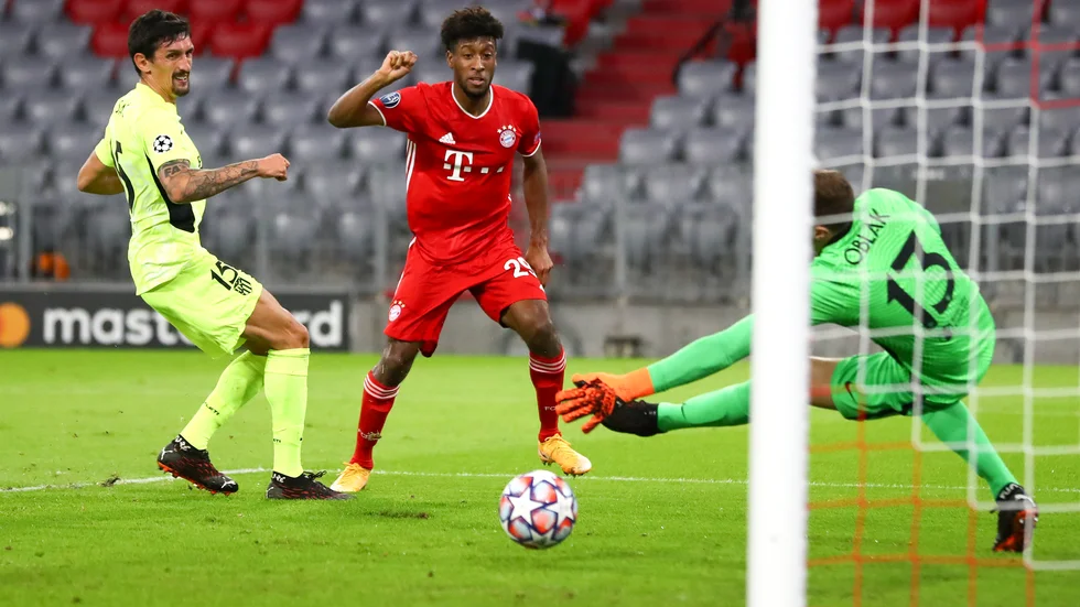 Kingsley Coman gjorde 1-0 för Bayern.