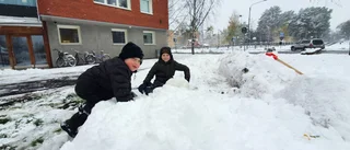 Första snön tidigare än normalt: "Blev jätteglad"
