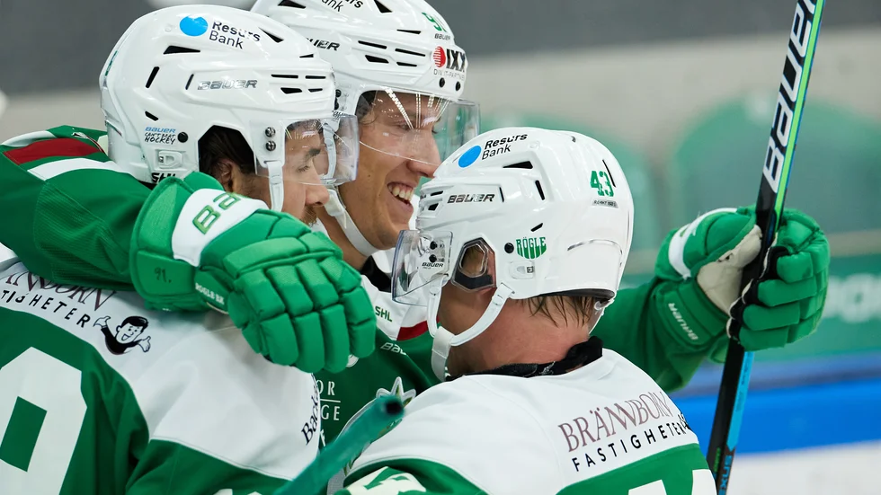 Rögle fick jubla mot Frölunda. Arkivbild.