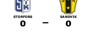 Mållös match när Storfors mötte Sandvik
