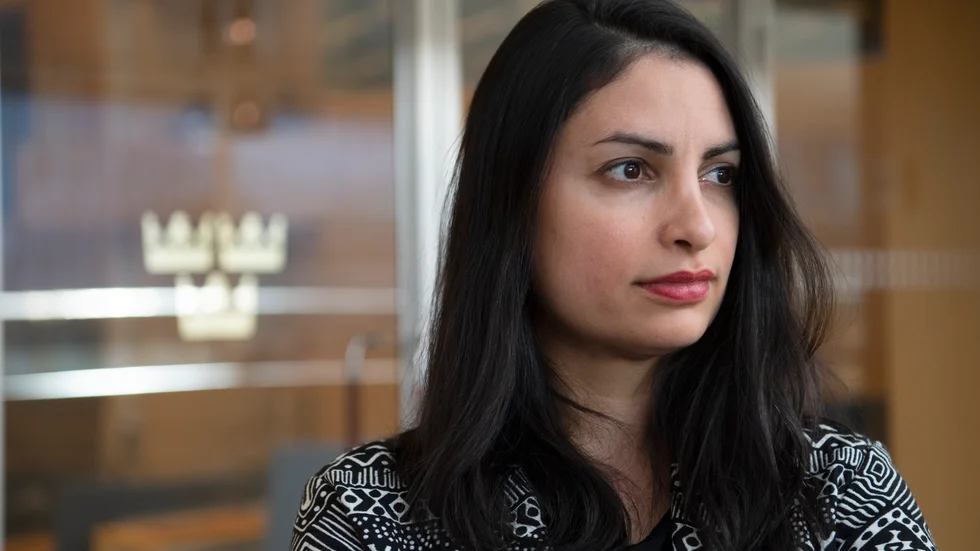 – Vi har tolererat den här statsministern med vi har gjort det med två väldigt tydliga löften, sade Nooshi Dadgostar i SVT:s Agenda. Arkivbild.