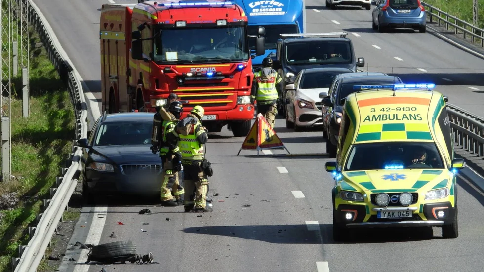 Två personbilar var inblandade i kollisionen.
