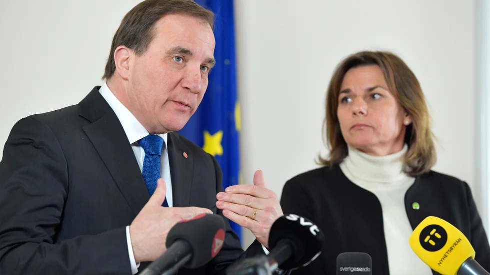Statsminister Stefan Löfven (S) och vice statsminister Isabella Lövin (MP). 