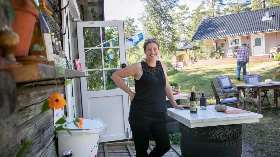 Chatrin Melander vid Caféet .