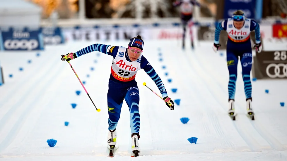 Kerttu Niskanen missar skid-VM efter en mystisk skada. Arkivbild.