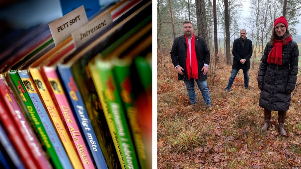 Kalmar läns S-riksdagsledamöter Björn Petersson, Torsås, Tomas Kronståhl, Västervik och Laila Naraghi, Oskarshamn, menar att tillgången till skolbibliotek är ojämlik.