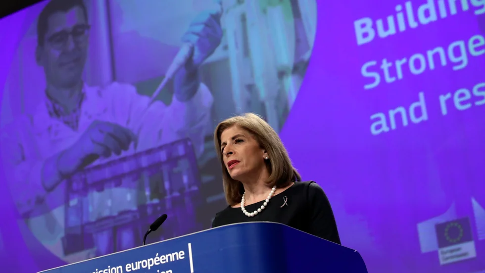 EU:s hälsokommissionär Stella Kyriakides. Arkivbild.