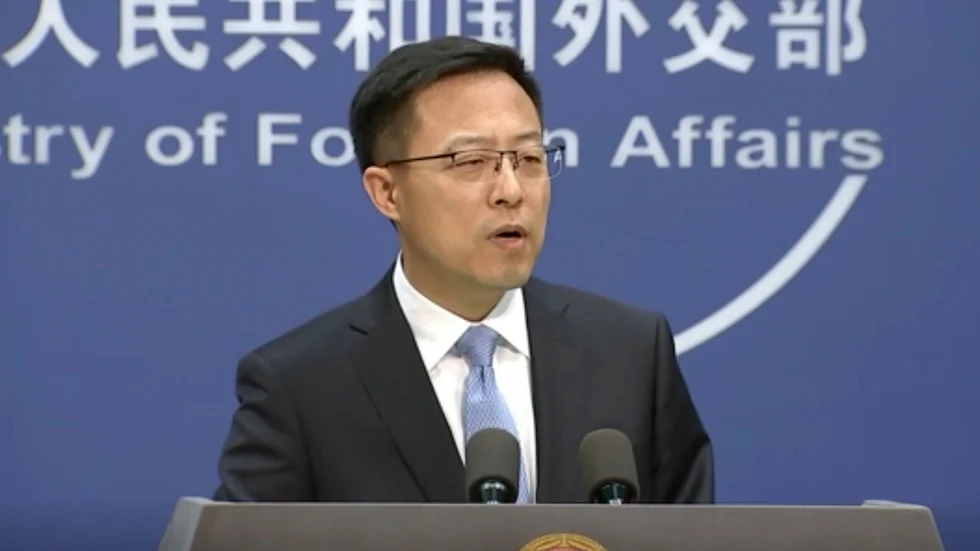 Zhao Lijian, talesperson vid Kinas utrikesdepartement. Arkivbild.