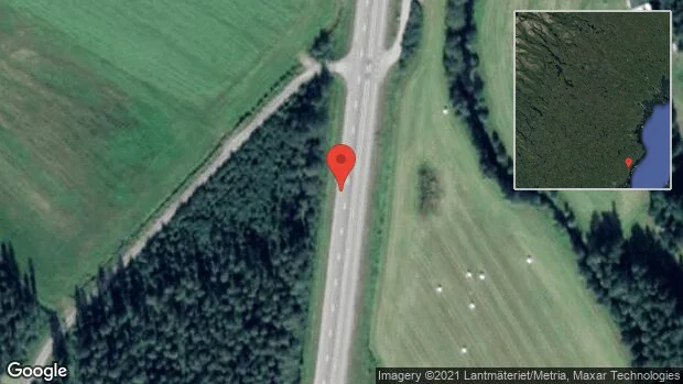 Stopp på E4 på grund av singelolycka med en lastbil
