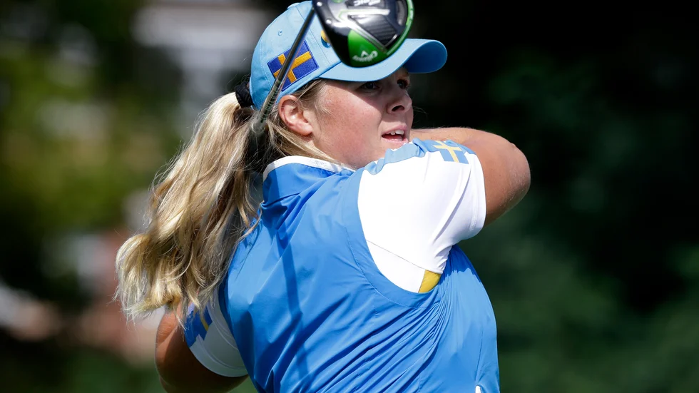 Caroline Hedwall är nio under par efter två rundor på Europatouren i Dubai. Arkivbild.