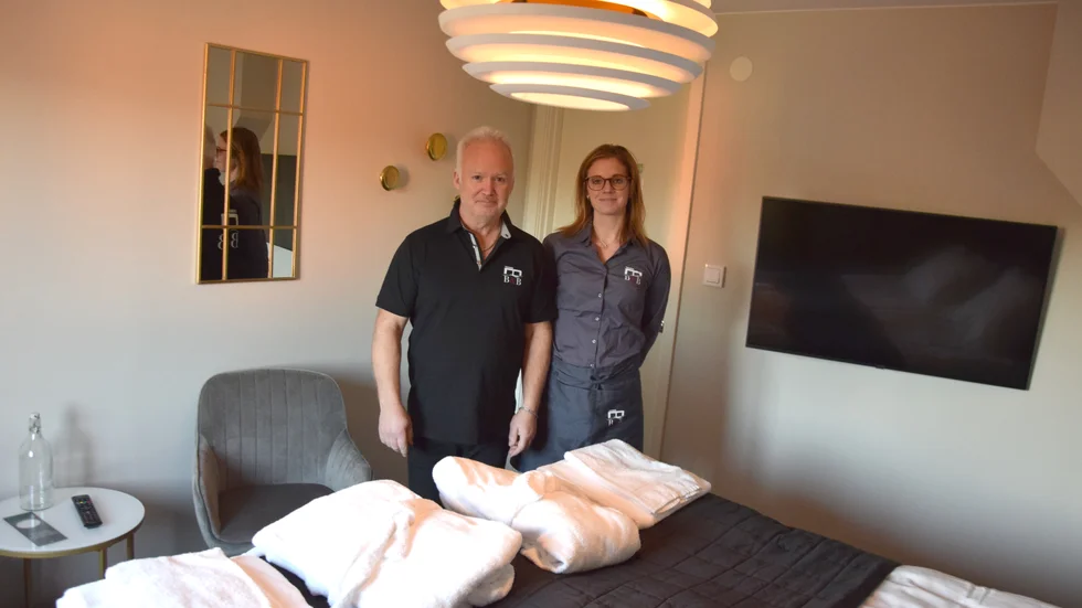 Thorbjörn Lundberg äger Thunor B&B medan dottern Sara Larsson driver det.