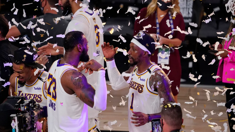 Los Angeles Lakers, med LeBron James i spetsen, tog hemma den senaste NBA-titeln. Arkivbild.