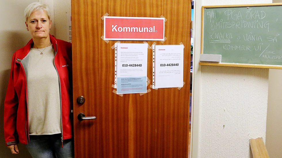 Jeanette Persson, ordförande i kommunals Hultsfredssektion berättar att pandemin fört med sig mängder av extra arbete.