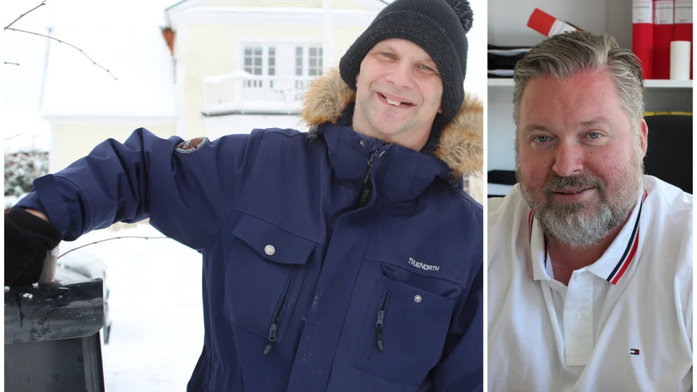 Thomas Nilsson får tillbaka Corren i brevlådan på Slevringevägens gruppboende, tack vare Magnus Andersson, vd på Åtvidabergshus som ordnar abonnemang åt samtliga LSS-boenden i Åtvidaberg.