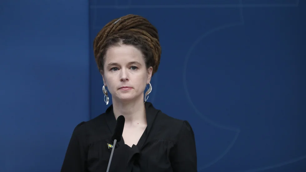 Kulturminister Amanda Lind (MP) tog upp museernas situation på torsdagens pressträff.