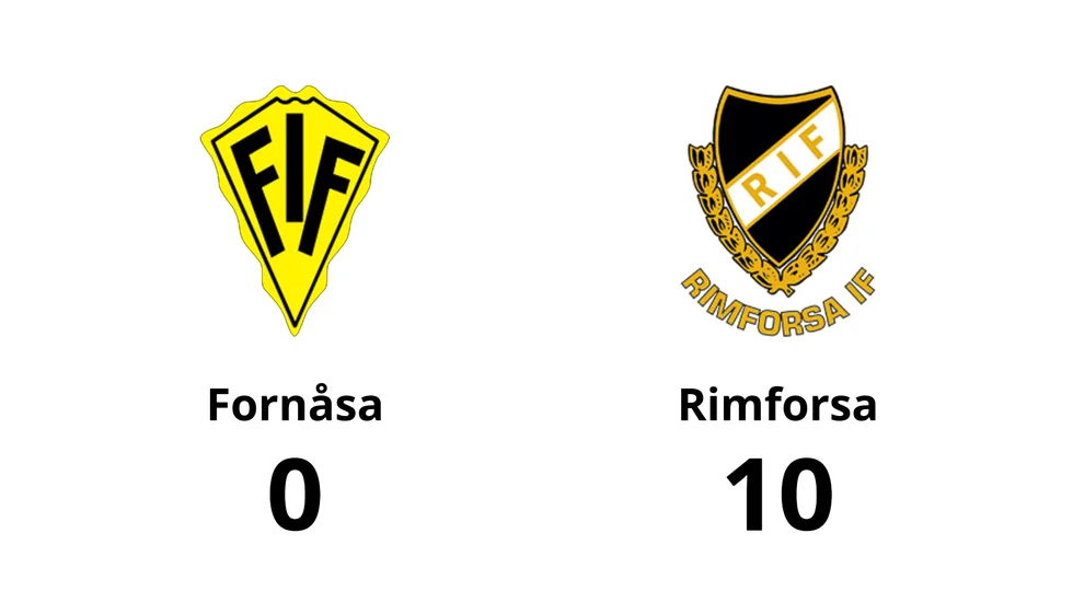 Fornåsa IF förlorade mot Rimforsa